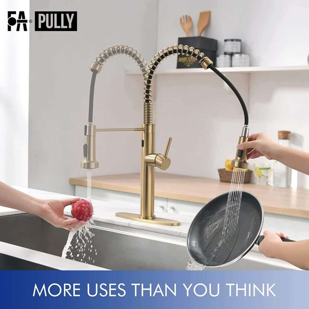 Fapully Gold Touchless Kitchen Faucet 