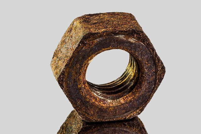 rusted nut from kitchen faucet