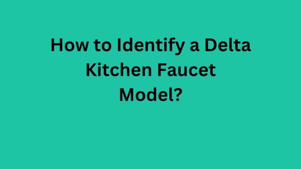 identify a delta kitchen faucet model